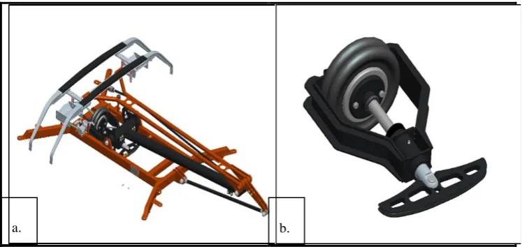 Figure 1. a. Railway pantograph, b. Drive-Module Assembly (DMA). 