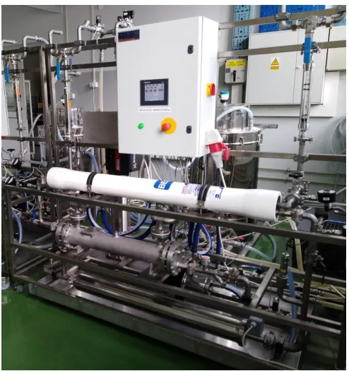 TABLE I. CHARACTERISTICS OF TESTED MEMBRANES DURING MF, UF AND NF PROCESSES. 