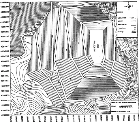 Figure 4. Final pit plan of Sungun copper mine.
