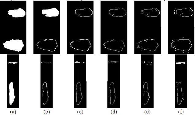 Figure 3. Edge Detection Process and Result Diagram. In the fourth step of Canny operator, the determination of double threshold edge points is also a 
