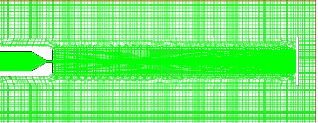 Figure 4. The situation of meshing for CFD. 