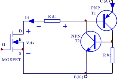Figure 5. The Equivalent Circuit of IGBT.                              Figure 6. The Structure of  SCR