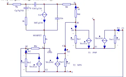Figure 7. The Micro-Variable Equivalent Circuits of The Three Components of IGBT. 