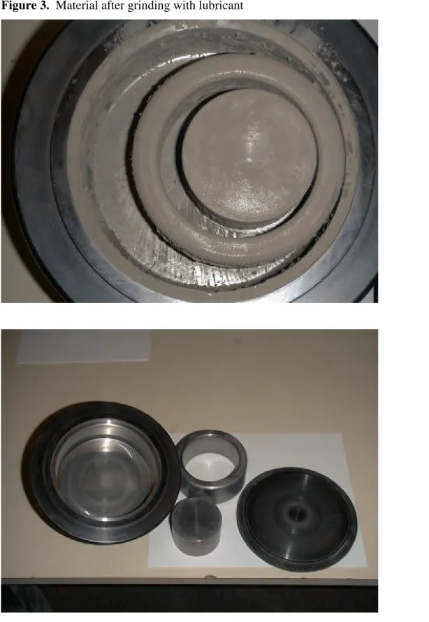Figure 3.  Material after grinding with lubricant