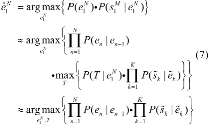Figure 1. Phrase Alignment Using EM Algorithm  