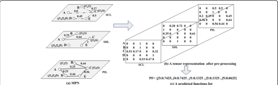 Fig. 5 a is the constructed multilayer protein network. b is the tensor representation of MPN after pre-processing