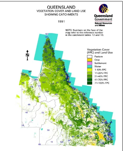 Figure 2-1: Land Cover of Queensland (Department of Natural Resources and Mines, 2004) 