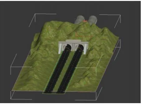 Figure 3. Tunnel 3D ground surface model. 