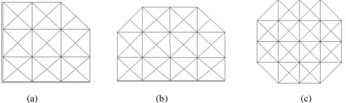 Figure 1. Uniform type-2 triangulation, m=4, n=4. 