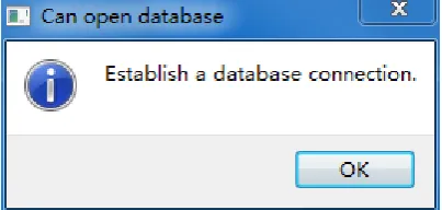 Figure 3. The concrete realization interface of database connection. 