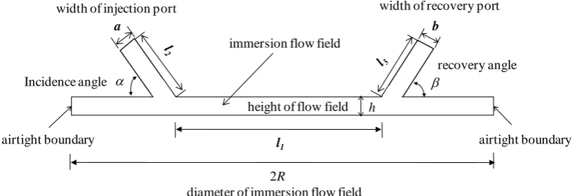 Figure 1. Schematic of the immersion flow field model.