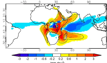 Figure 6. Continental moisture sources for the CRB: C1, C2, C3,C4, and the CRB itself; oceanic moisture sources: O1, O2, O3, andO4.