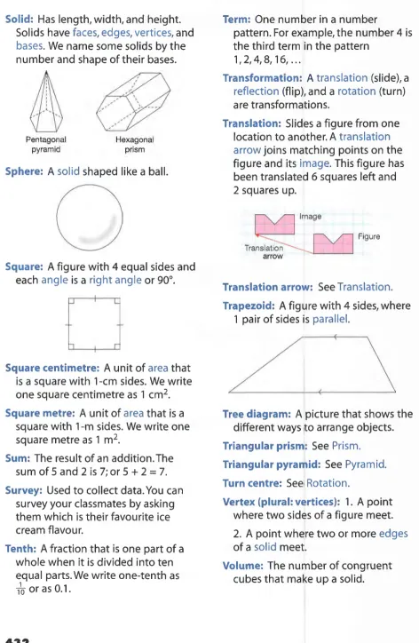 figure and its image. This figure has arrow joins matching points on the been translated 6 squares left and 