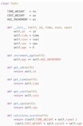 Figure 4.2: Task Class