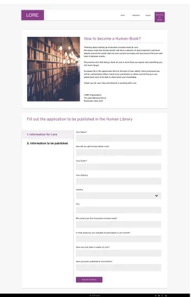 Figure 4. Become-a-book page iteration