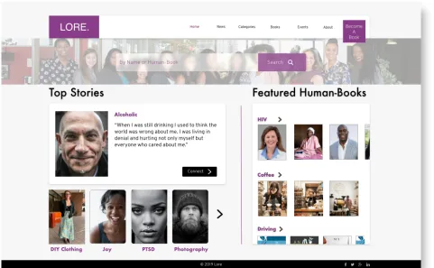 Figure 6. Homepage iteration screen