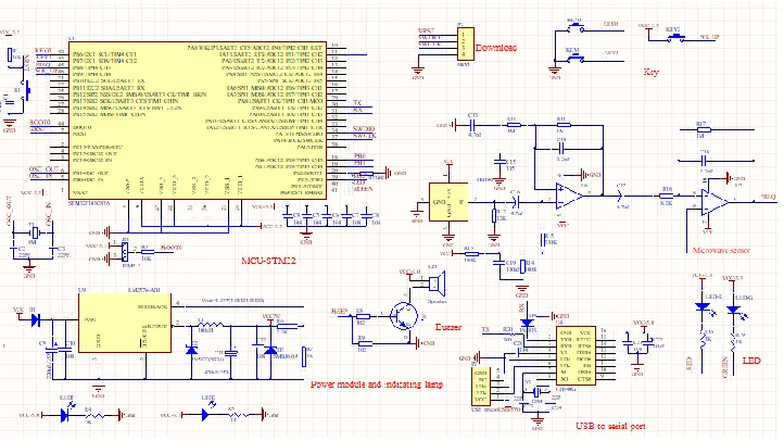Figure 6. Sounding and lighting alarm circuit. 