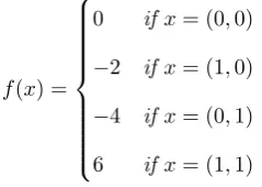 Table 6: Payoﬀs (u1(x), u2(x))