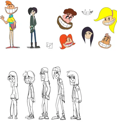 Fig 6-8. Early Character Designs. 