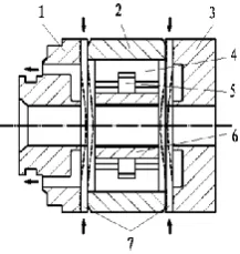 Figure 1. Schematic diagram of the pump core inside the intra-vane type pump. 
