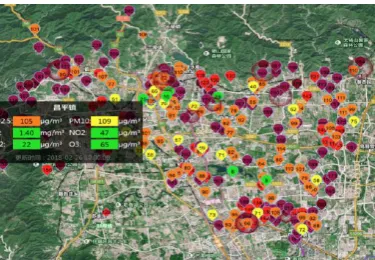 Figure 1. The sensor deployment in Changping, Beijing. 