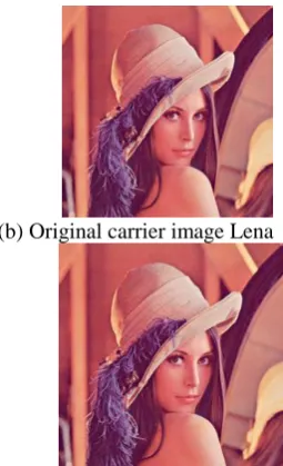 Figure 2. Carrier image contrast before and after information hiding. 