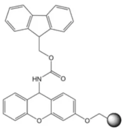 Figure 2: The structure of Sieber resin (Xanthenyl linker resin) 