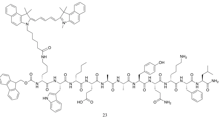 Figure 8: Structure of Breast cancer peptide with non-sulfonated Cy5.5 