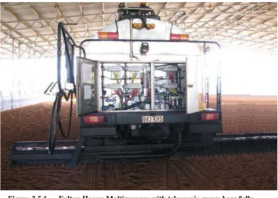 Figure 2.5.1      Fulton Hogan Multisprayer with telescopic spray-bars fully                      extended to five meters width at Gatton Field Day, February, 2008                                           (Source: Authors Photo, 2008) 