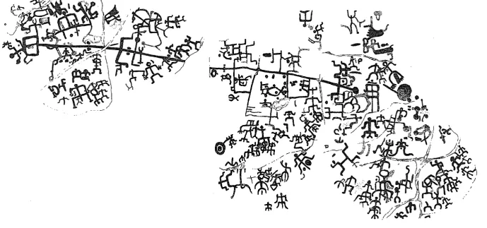 Figure 6.6Tracing ofthe main section at Kaeo 1, believed to represent the mo'o or lizard ancestor according to Lee and Stasack (1999).