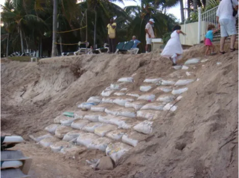 Figure 4. Dredging Pipes Along the Beach Figure 3. Temporary Steps to Facilitate Decent