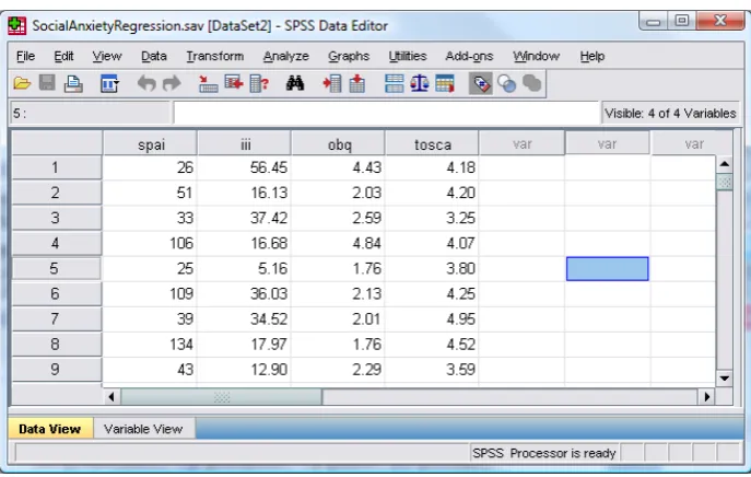 Figure   1:   Data   layout   for   multiple   regression   