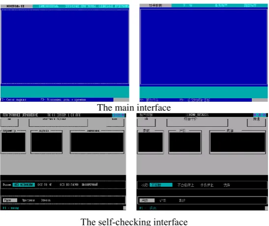 Figure 3. The main interface and self-checking interface both in Chinese and Russian. 