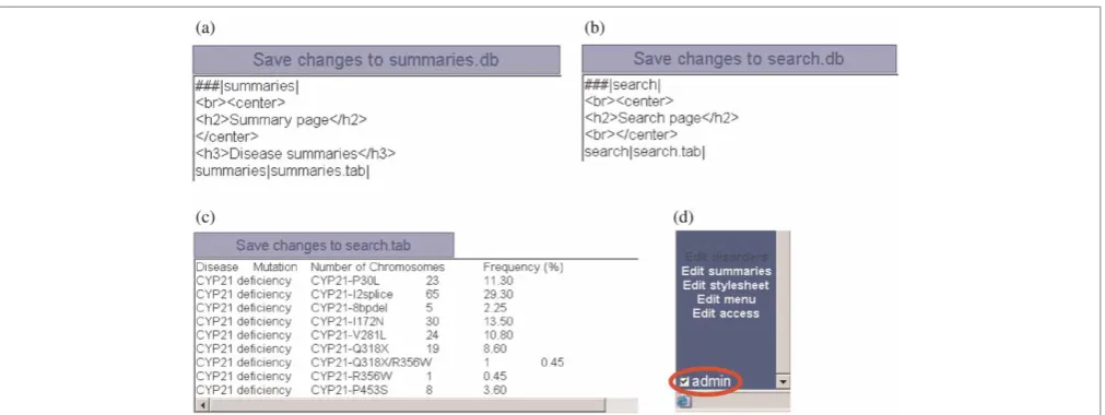 Figure 2. Basic features of theformat and structure of ﬂat ﬁles with multiple lines per record is shown, with the ‘summaries’ (A) and ‘search’ ﬁles (B) used asexamples (see text for details)