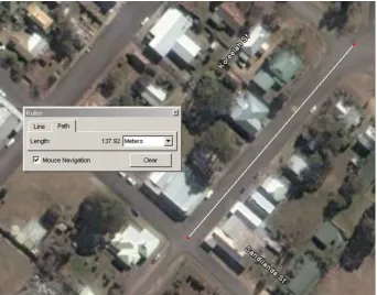 Figure 3.2 – Ruler Function in Google Earth(Source: Google Earth, 2008)