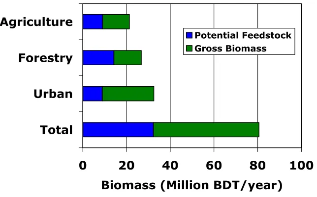 Figure 1: Estimated Biomass Potential Feedstock 