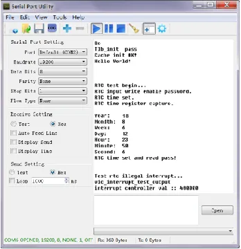 Figure 5. RTC time information setting and reading. 