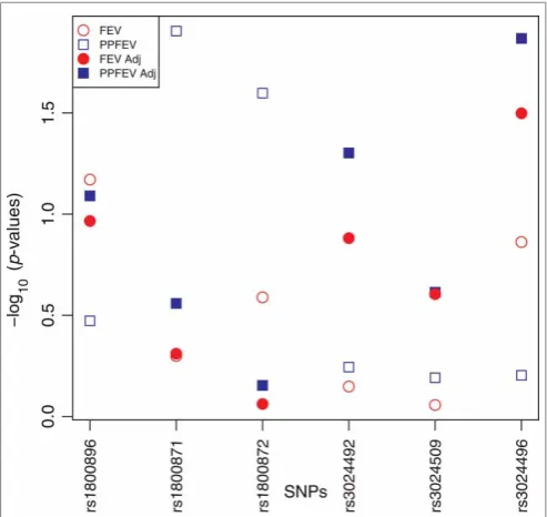 Table 1. IL10 SNPs genotyped.