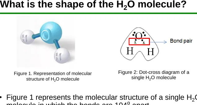 Figure 2: Dot-cross diagram of a single H2O molecule 