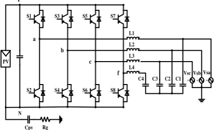 Fig. 2  Common-mode loop model of a PV system with isolation transformer.  