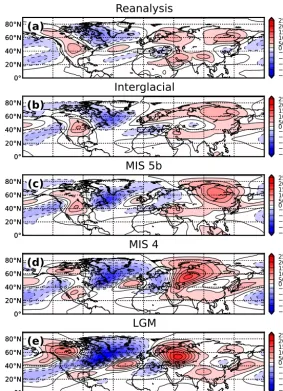 Figure 5. Evolution of the 300 hPa eddy geopotential in the summer (JJA) season. The contour interval is 25 m.