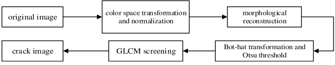 Figure 1. Flow chart of crack extraction algorithm. 