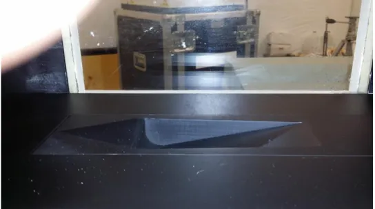 Figure 37. Test article #1 mounted inside the test section. 