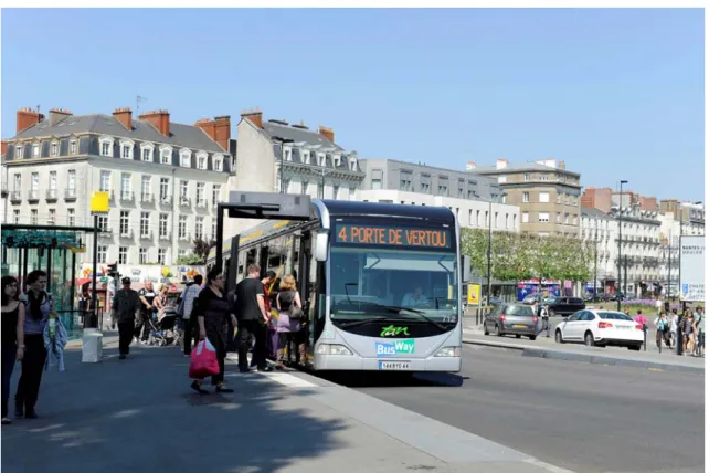 Figure 7. The Busway in central Nantes 