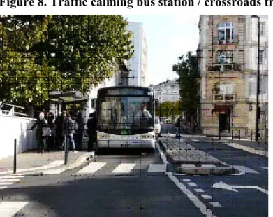 Figure 8. Traffic calming bus station / crossroads treated as roundabout 