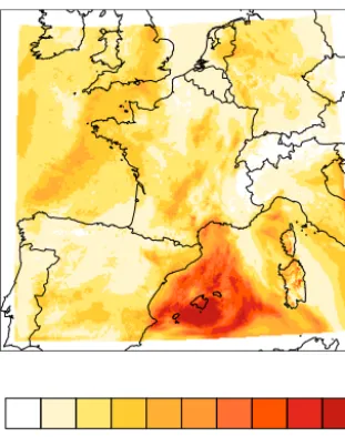 Figure 5. Background-error standard deviations of q (g kg−1) forthe model AROME-France, at model level 52 (≈ 920 hPa)