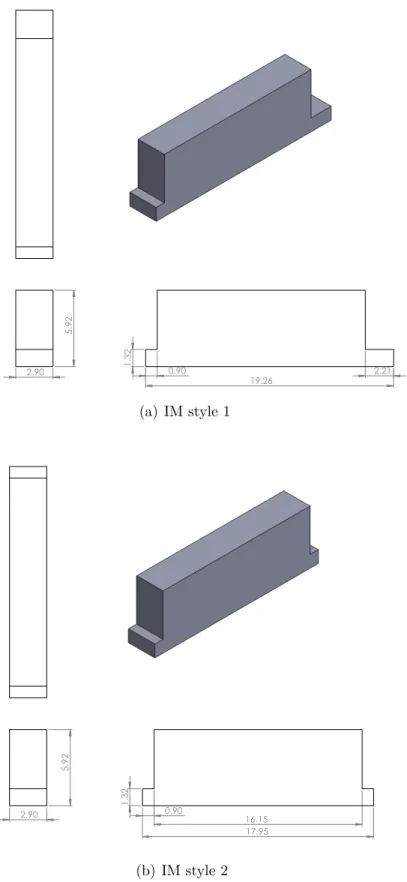Figure 3.2 Intermodal geometry standard three-view (dimensions in meters)