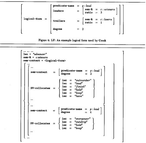 Figure 4: LF: An example logical form used by Cook 