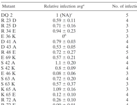 TABLE 1. EBV infection with HLA class II mutants
