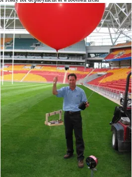 Figure 2 The sensor ready for deployment at a football field 